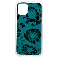 Mazipoodles Love Flowers - Just Dark Teal Iphone 12 Mini Tpu Uv Print Case	 by Mazipoodles