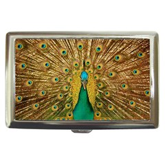 Peacock Feather Bird Peafowl Cigarette Money Case by Cemarart