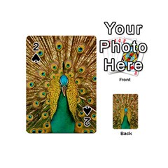 Peacock Feather Bird Peafowl Playing Cards 54 Designs (mini) by Cemarart