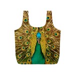 Peacock Feather Bird Peafowl Full Print Recycle Bag (S) Front