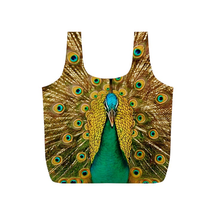 Peacock Feather Bird Peafowl Full Print Recycle Bag (S)