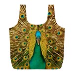 Peacock Feather Bird Peafowl Full Print Recycle Bag (L) Front