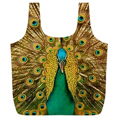 Peacock Feather Bird Peafowl Full Print Recycle Bag (xl) by Cemarart