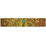 Peacock Feather Bird Peafowl Large Premium Plush Fleece Scarf  Back