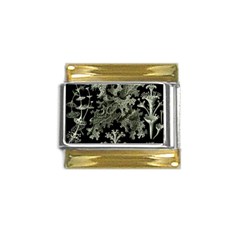 Weave Haeckel Lichenes Photobionten Gold Trim Italian Charm (9mm) by Cemarart