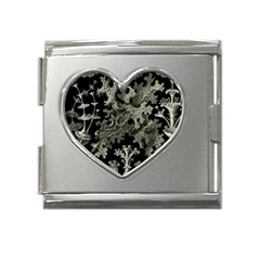 Weave Haeckel Lichenes Photobionten Mega Link Heart Italian Charm (18mm) by Cemarart