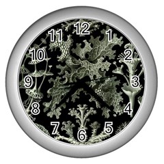 Weave Haeckel Lichenes Photobionten Wall Clock (silver) by Cemarart