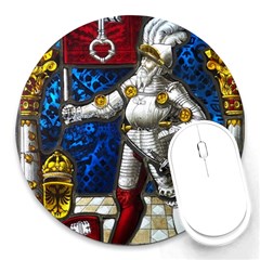 Knight Armor Round Mousepad by Cemarart