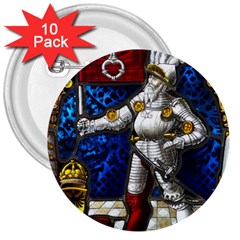 Knight Armor 3  Buttons (10 Pack)  by Cemarart