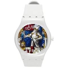 Knight Armor Round Plastic Sport Watch (m) by Cemarart