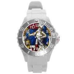 Knight Armor Round Plastic Sport Watch (l) by Cemarart