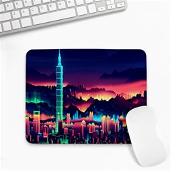 Cityscape Building Painting 3d City Illustration Small Mousepad by Bedest