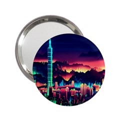 Cityscape Building Painting 3d City Illustration 2 25  Handbag Mirrors by Bedest