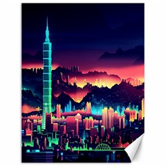 Cityscape Building Painting 3d City Illustration Canvas 12  X 16  by Bedest