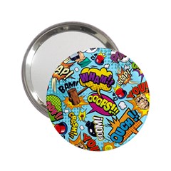 Graffiti Word Seamless Pattern 2 25  Handbag Mirrors by Bedest