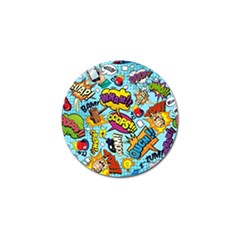 Graffiti Word Seamless Pattern Golf Ball Marker by Bedest