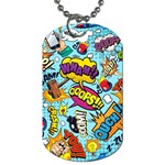 Graffiti Word Seamless Pattern Dog Tag (Two Sides) Front