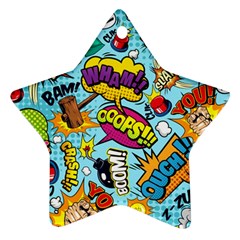 Graffiti Word Seamless Pattern Star Ornament (two Sides)