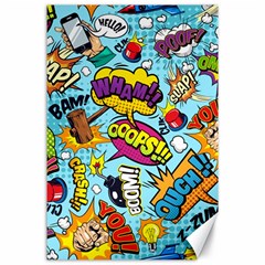 Graffiti Word Seamless Pattern Canvas 24  X 36  by Bedest