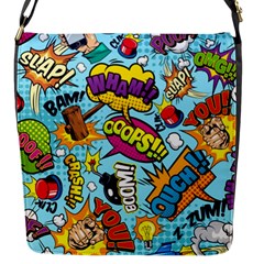 Graffiti Word Seamless Pattern Flap Closure Messenger Bag (s) by Bedest