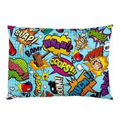 Comic Elements Colorful Seamless Pattern Pillow Case by Bedest