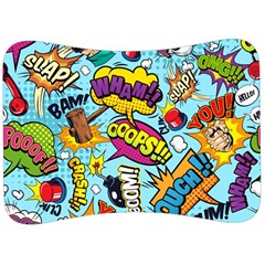 Comic Elements Colorful Seamless Pattern Velour Seat Head Rest Cushion by Bedest