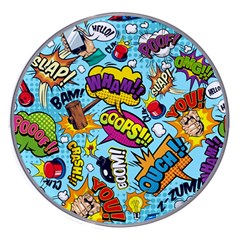 Comic Elements Colorful Seamless Pattern Wireless Fast Charger(white)