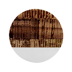 Menton Old Town France Marble Wood Coaster (round) by Bedest