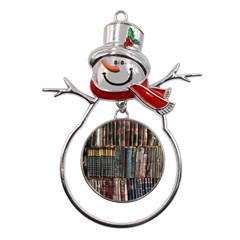 Menton Old Town France Metal Snowman Ornament by Bedest