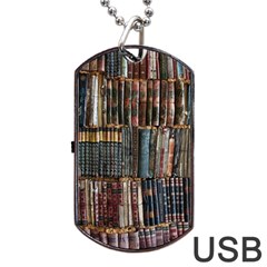 Psychedelic Digital Art Artwork Landscape Colorful Dog Tag Usb Flash (one Side) by Bedest