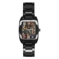 Psychedelic Digital Art Artwork Landscape Colorful Stainless Steel Barrel Watch by Bedest