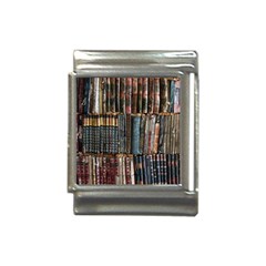 Assorted Title Of Books Piled In The Shelves Assorted Book Lot Inside The Wooden Shelf Italian Charm (13mm) by Bedest