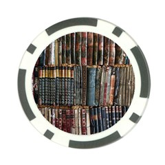 Assorted Title Of Books Piled In The Shelves Assorted Book Lot Inside The Wooden Shelf Poker Chip Card Guard by Bedest