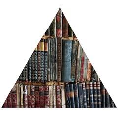 Assorted Title Of Books Piled In The Shelves Assorted Book Lot Inside The Wooden Shelf Wooden Puzzle Triangle by Bedest