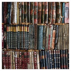 Assorted Title Of Books Piled In The Shelves Assorted Book Lot Inside The Wooden Shelf Lightweight Scarf  by Bedest