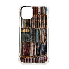 Assorted Title Of Books Piled In The Shelves Assorted Book Lot Inside The Wooden Shelf Iphone 11 Pro 5 8 Inch Tpu Uv Print Case by Bedest