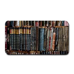 Pile Of Books Photo Of Assorted Book Lot Backyard Antique Store Medium Bar Mat by Bedest