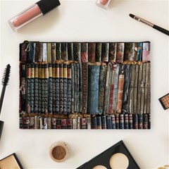 Pile Of Books Photo Of Assorted Book Lot Backyard Antique Store Cosmetic Bag (large) by Bedest