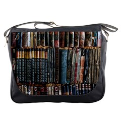 Pile Of Books Photo Of Assorted Book Lot Backyard Antique Store Messenger Bag by Bedest