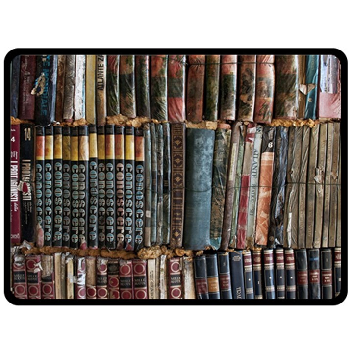 Pile Of Books Photo Of Assorted Book Lot Backyard Antique Store Two Sides Fleece Blanket (Large)