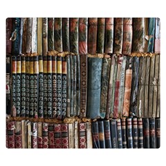 Pile Of Books Photo Of Assorted Book Lot Backyard Antique Store Two Sides Premium Plush Fleece Blanket (small) by Bedest