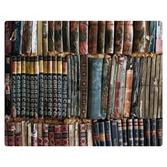 Pile Of Books Photo Of Assorted Book Lot Backyard Antique Store Two Sides Premium Plush Fleece Blanket (medium) by Bedest