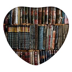 Pile Of Books Photo Of Assorted Book Lot Backyard Antique Store Heart Glass Fridge Magnet (4 Pack) by Bedest