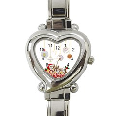 Merry Christmas  Heart Italian Charm Watch by bego