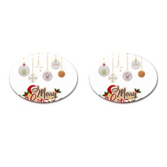 Merry Christmas  Cufflinks (oval) by bego