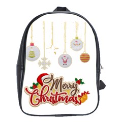 Merry Christmas  School Bag (xl) by bego