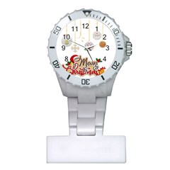 Merry Christmas  Plastic Nurses Watch by bego