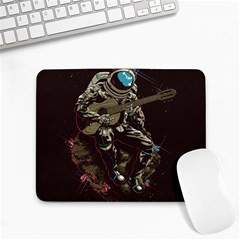 Astronaut Playing Guitar Parody Small Mousepad by Cemarart