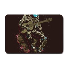 Astronaut Playing Guitar Parody Small Doormat by Cemarart