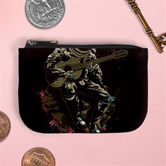 Astronaut Playing Guitar Parody Mini Coin Purse by Cemarart